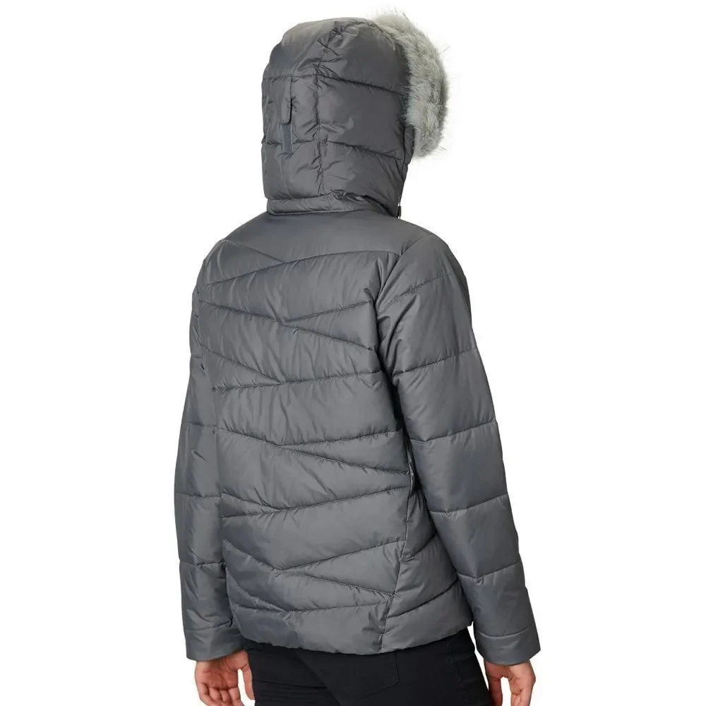 New! COLUMBIA Removable Hood Faux Fur Insulated Jacket Coat Peak to Park NWOT